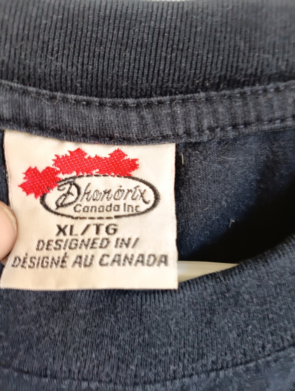 Vintage Y2K Montreal Québec Navy Graphic T-Shirt Made In Canada XL - Picture 6 of 10